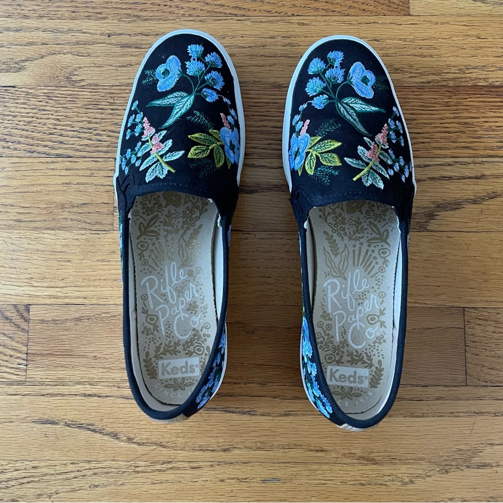 Rifle Paper Co x Keds Women's Triple Decker Embroidered Herb Garden Sneakers